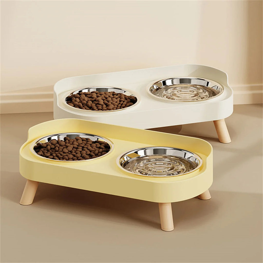 A Colorful Dopamine Pet Double Bowl