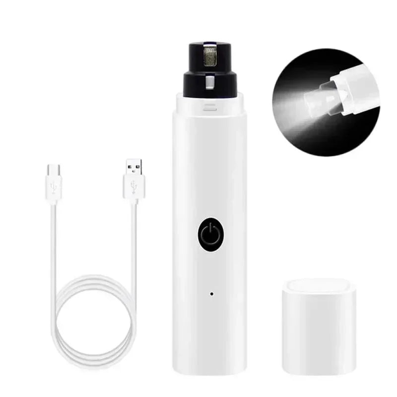 Electric Dog Nail Clippers Rechargeable USB Charging LED Light