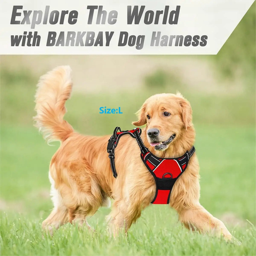No Pull Dog Harness Front Clip Heavy Duty Reflective Easy Control Handle