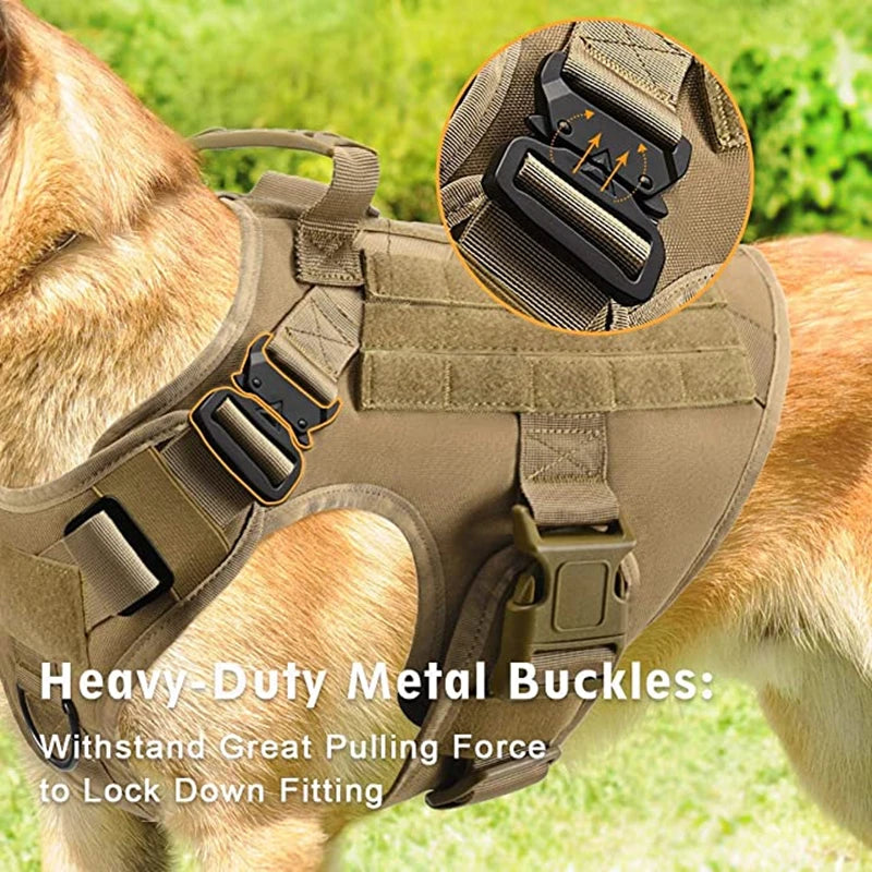 Tactical Military Vest Tactical Training Dog Harness and Leash Set For All Breeds Dogs