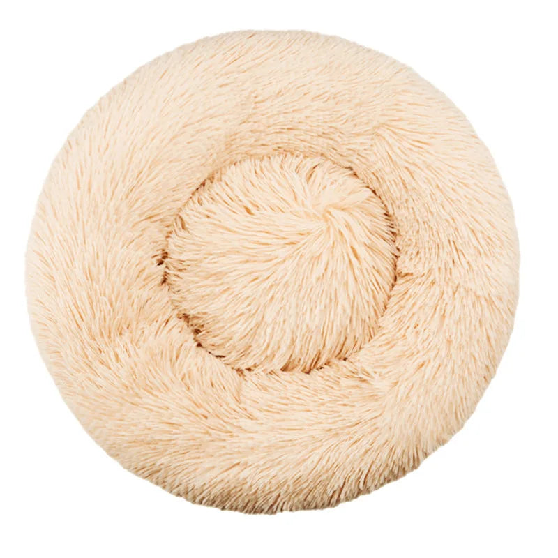 Plush Round Dog Bed Winter Warm
