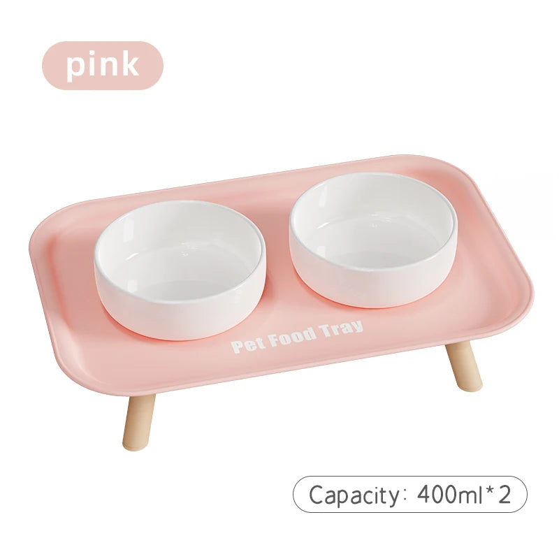 A Colorful Dopamine Pet Double Bowl
