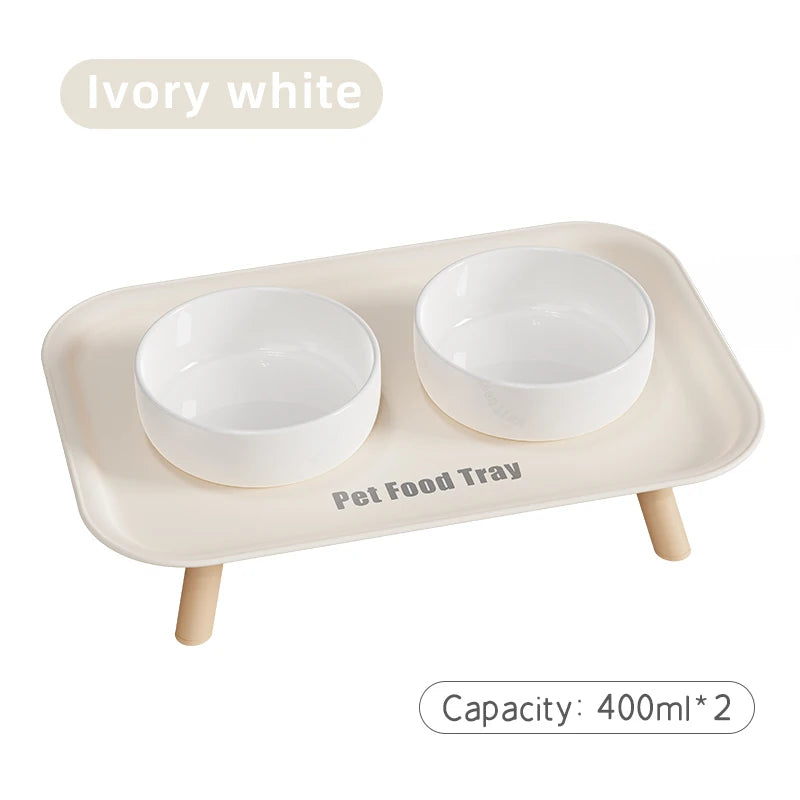 A Colorful Dopamine Pet Double Bowl