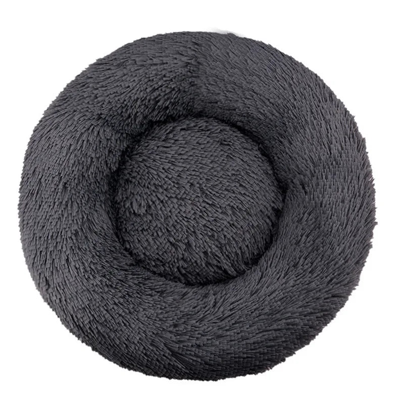 Plush Round Dog Bed Winter Warm