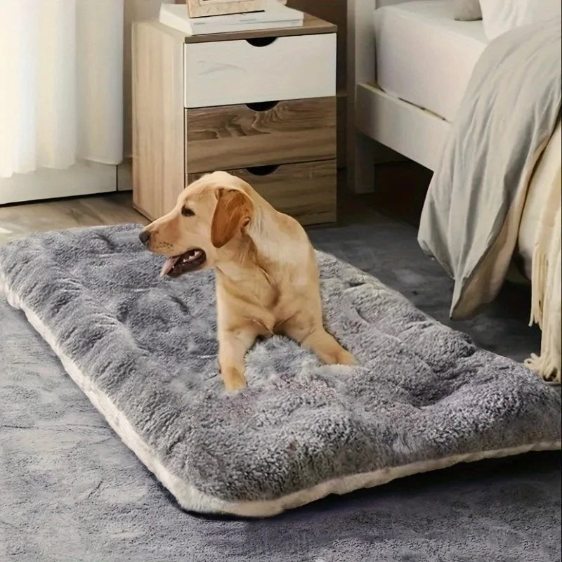 Large Plush Dog Bed Sofa Thickened Super Soft Polyester Pet Mat