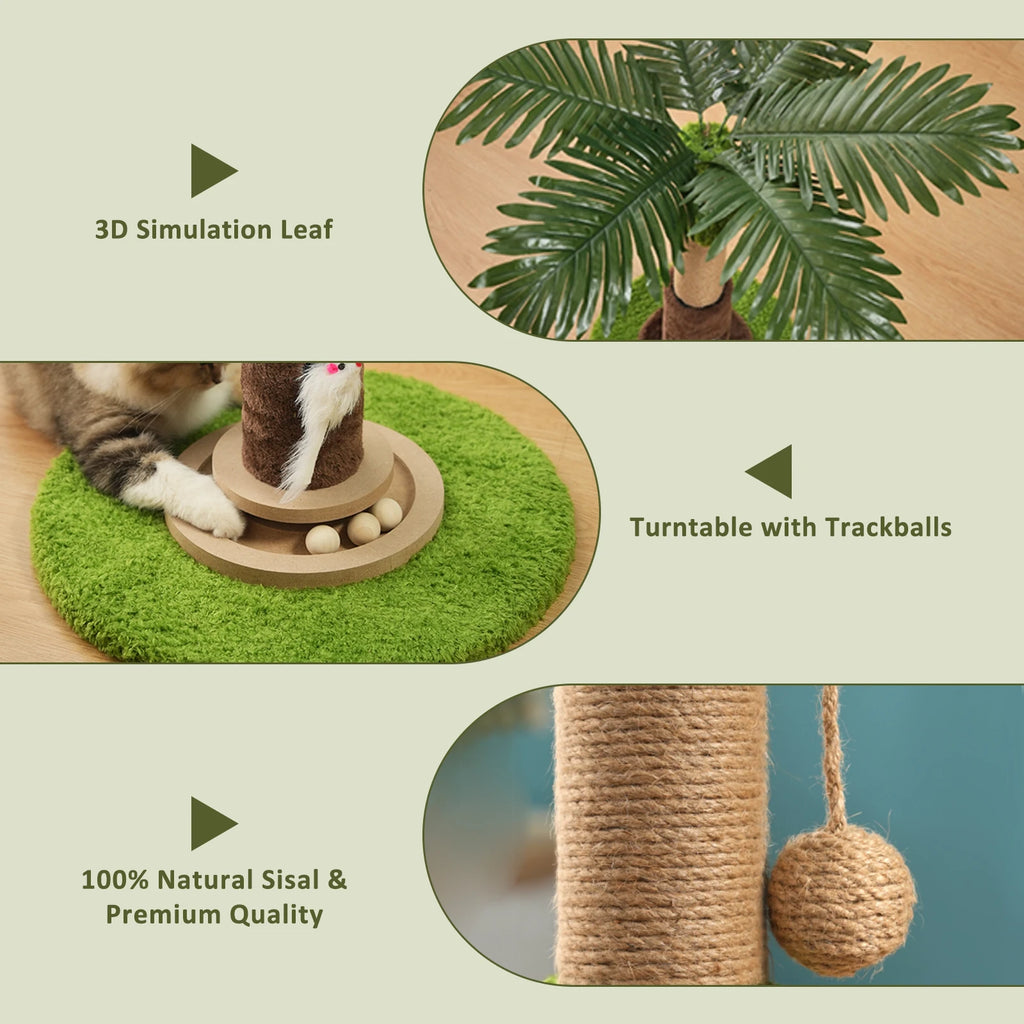 56CM/93CM Tree Cat Scratch Post with Spring Ball Toys