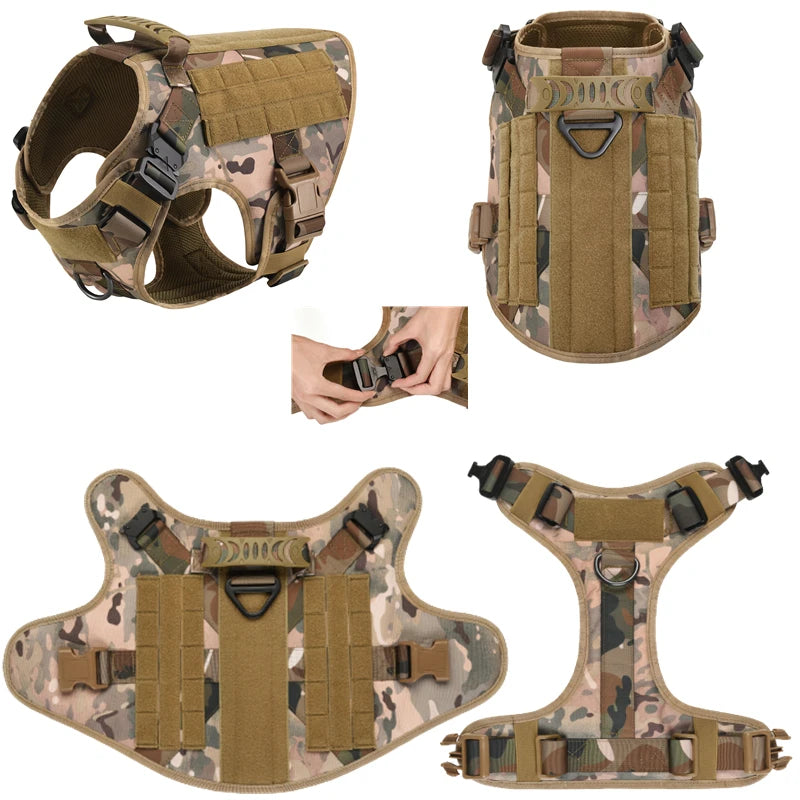 Tactical Military Vest Tactical Training Dog Harness and Leash Set For All Breeds Dogs