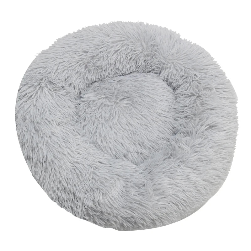 Plush Round Dog Bed Winter Warm
