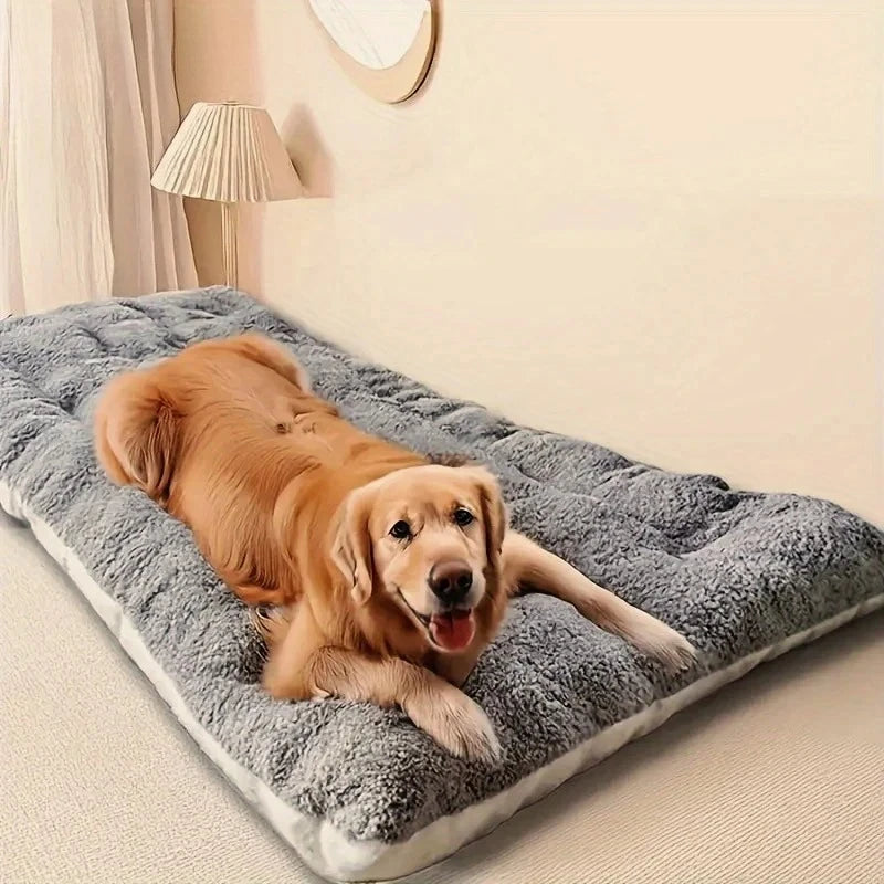 Large Plush Dog Bed Sofa Thickened Super Soft Polyester Pet Mat