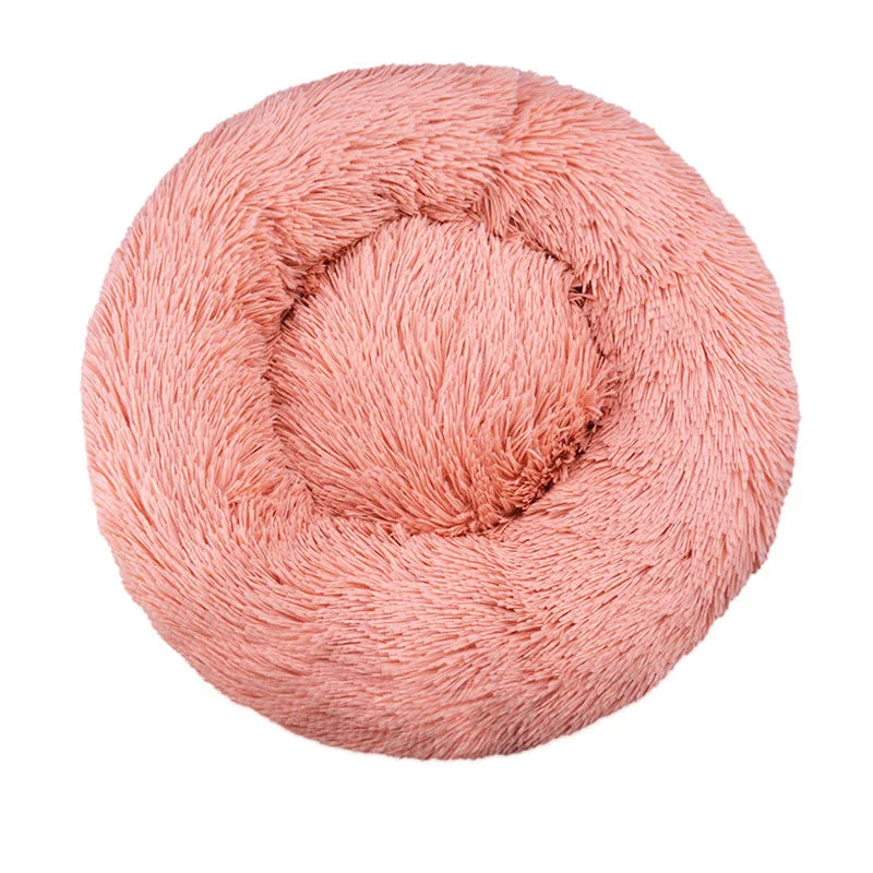 Plush Round Dog Bed Winter Warm