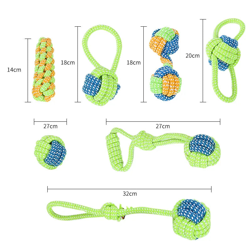 Pet Dog Toys for Large & Small Dogs Interactive Cotton Rope