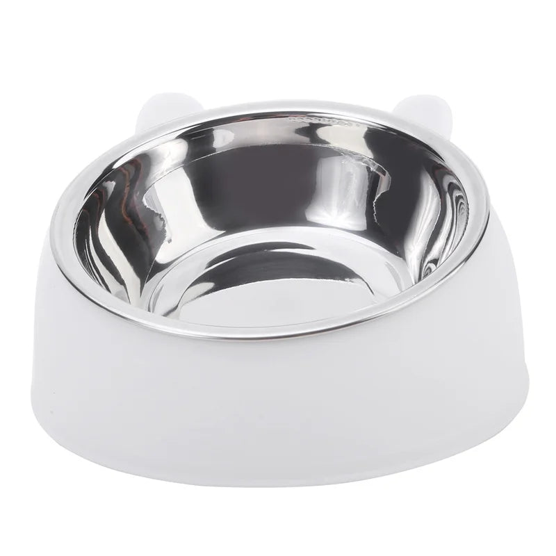 Creative Inclined Kitten Puppy Feeding Bowls