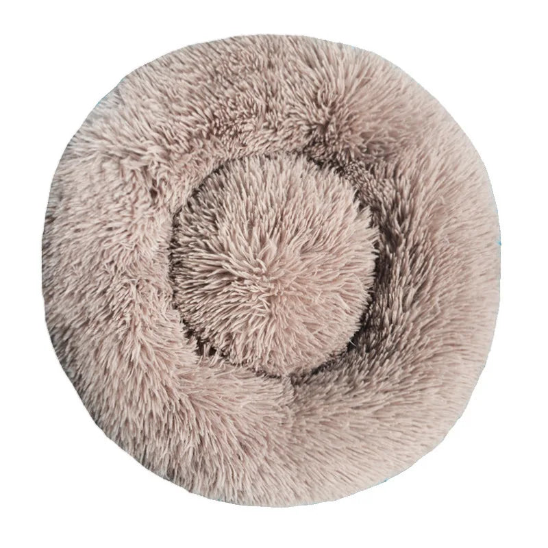 Plush Round Dog Bed Winter Warm