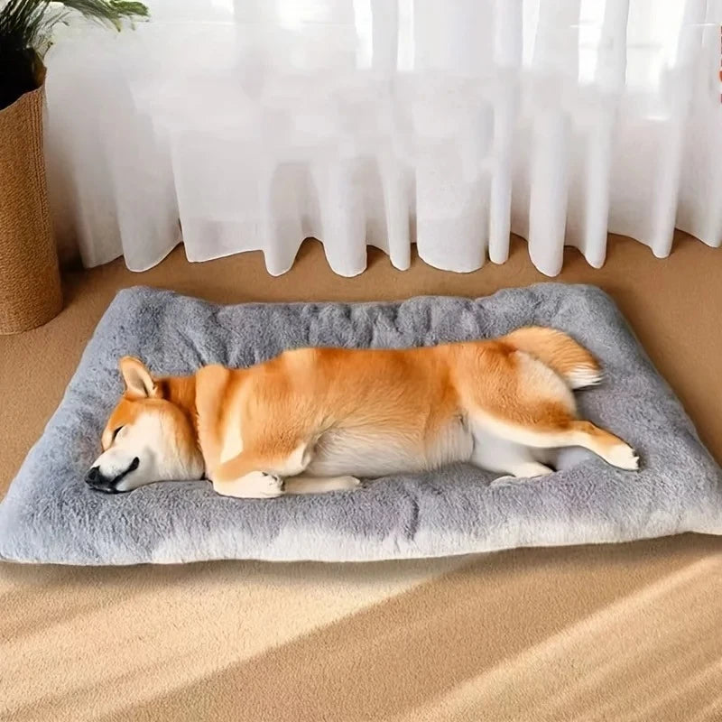 Large Plush Dog Bed Sofa Thickened Super Soft Polyester Pet Mat