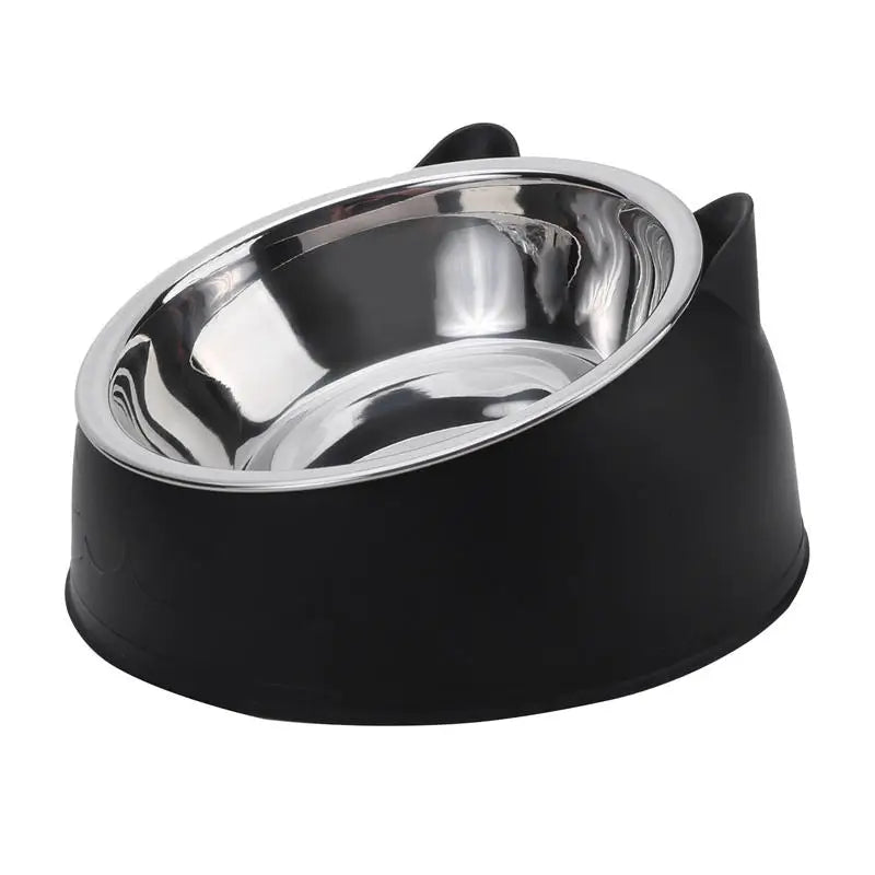 Creative Inclined Kitten Puppy Feeding Bowls