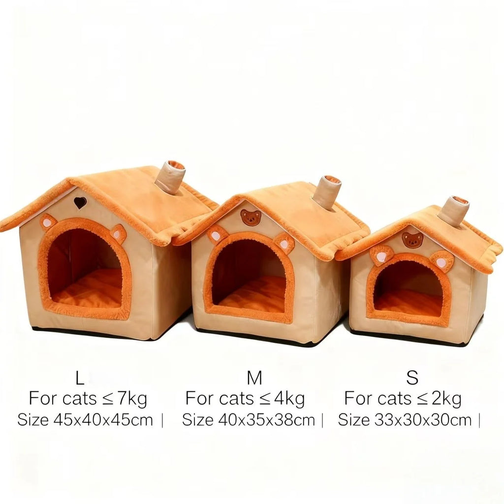 Cute All Season Dog House Style Bed