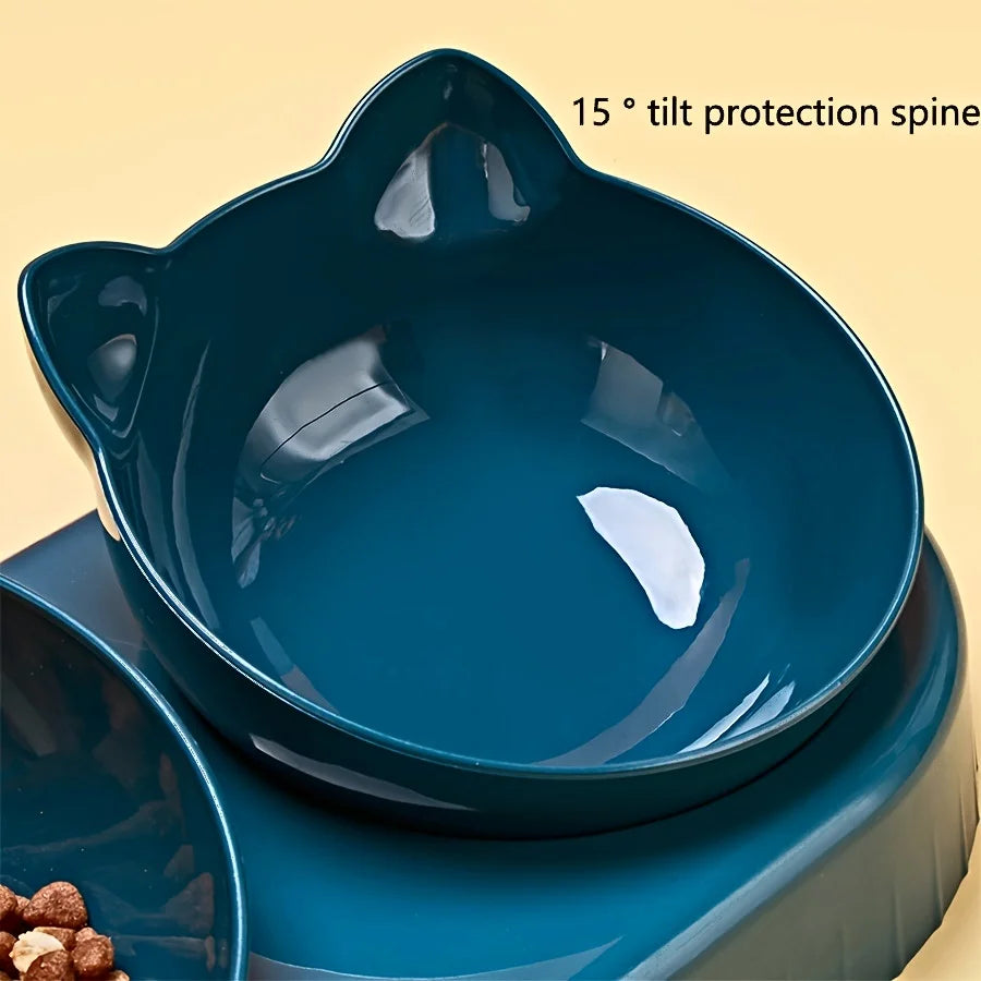 Pet Bowls With Water Feeder, 3 In 1 Cat Ear Design