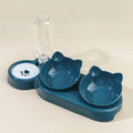 Pet Bowls With Water Feeder, 3 In 1 Cat Ear Design