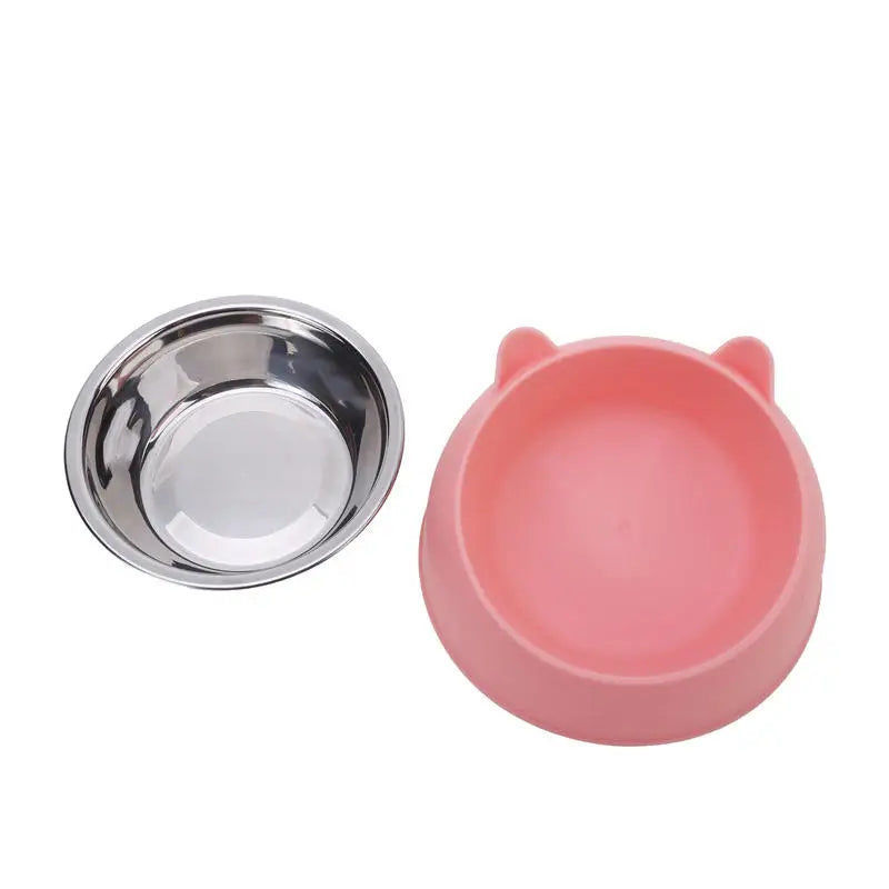 Creative Inclined Kitten Puppy Feeding Bowls