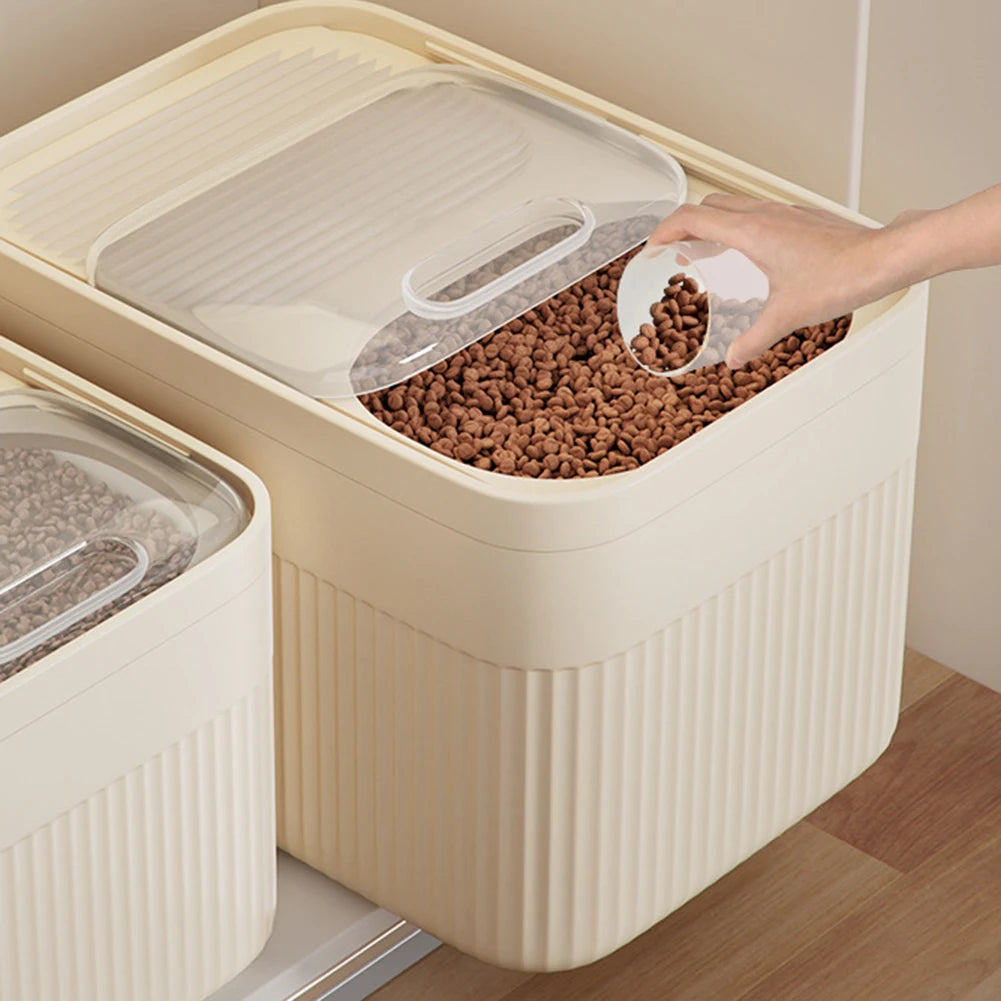 Dog Food Storage Container 5/10/15L Capacity Pet Food Bucket Box