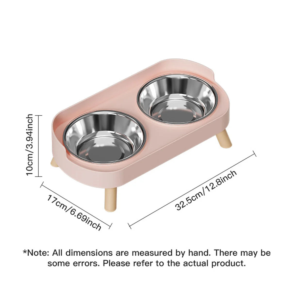 A Colorful Dopamine Pet Double Bowl