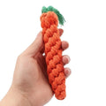 Cute pet toy cotton rope weaving carrot