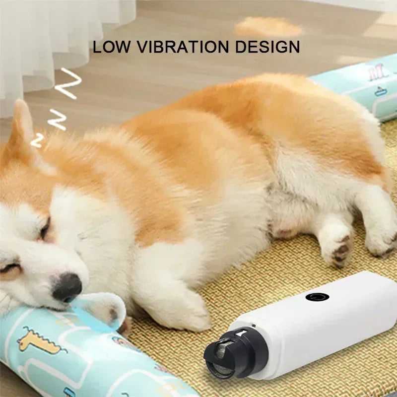 Electric Dog Nail Clippers Rechargeable USB Charging LED Light