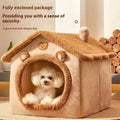 Cute All Season Dog House Style Bed