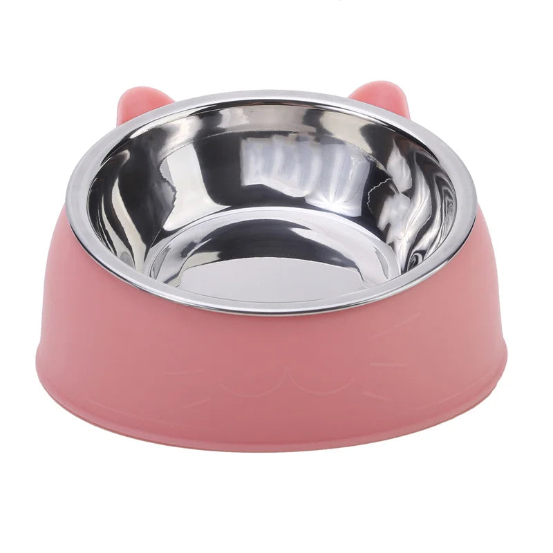 Creative Inclined Kitten Puppy Feeding Bowls