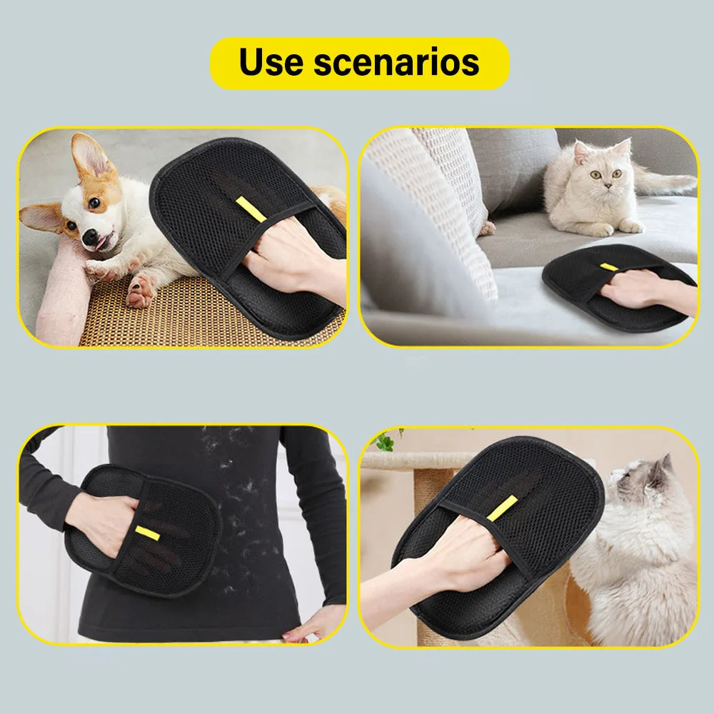 Pet Hair Removal Tool Reusable Static Removal Gloves