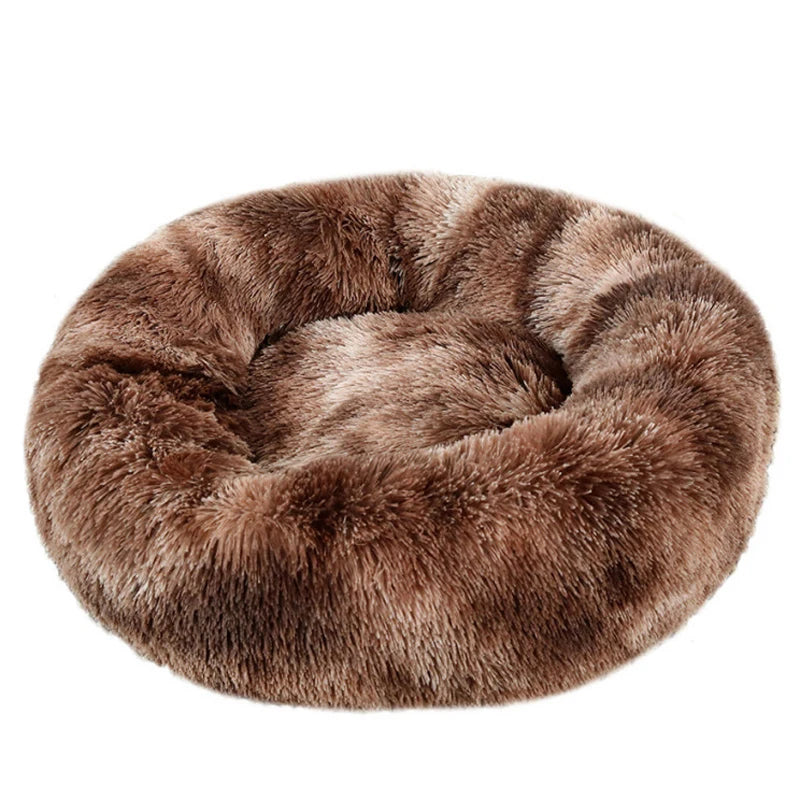 Plush Round Dog Bed Winter Warm