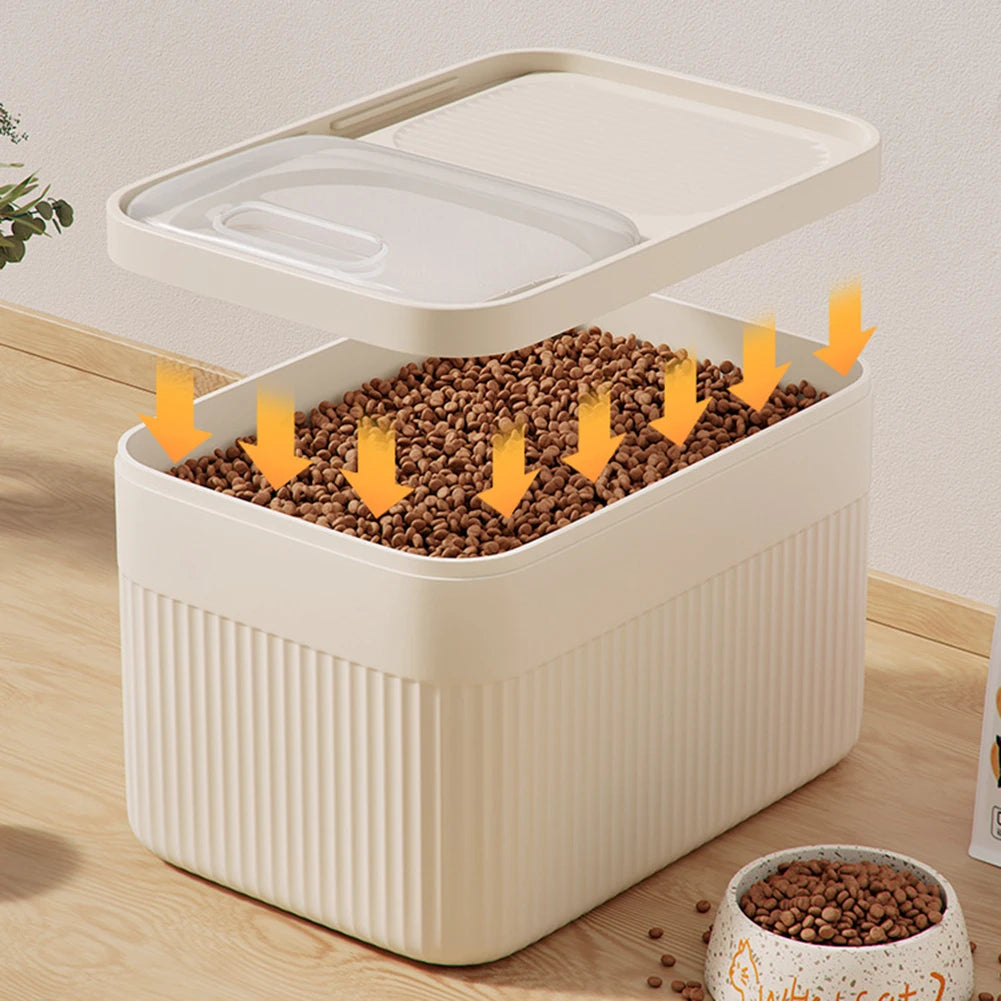 Dog Food Storage Container 5/10/15L Capacity Pet Food Bucket Box
