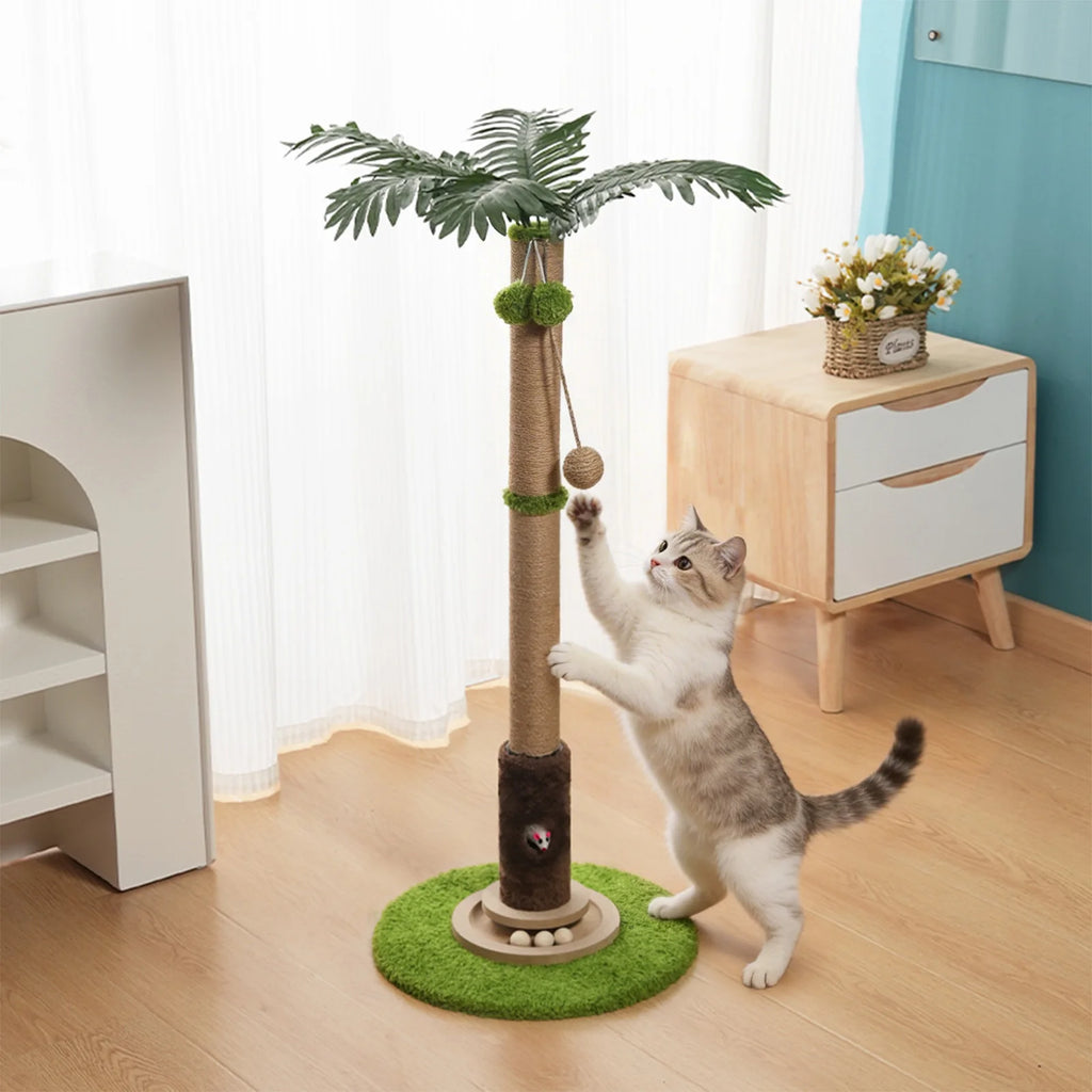 56CM/93CM Tree Cat Scratch Post with Spring Ball Toys