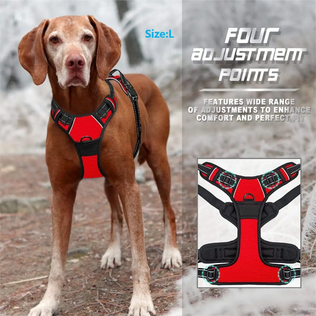 No Pull Dog Harness Front Clip Heavy Duty Reflective Easy Control Handle
