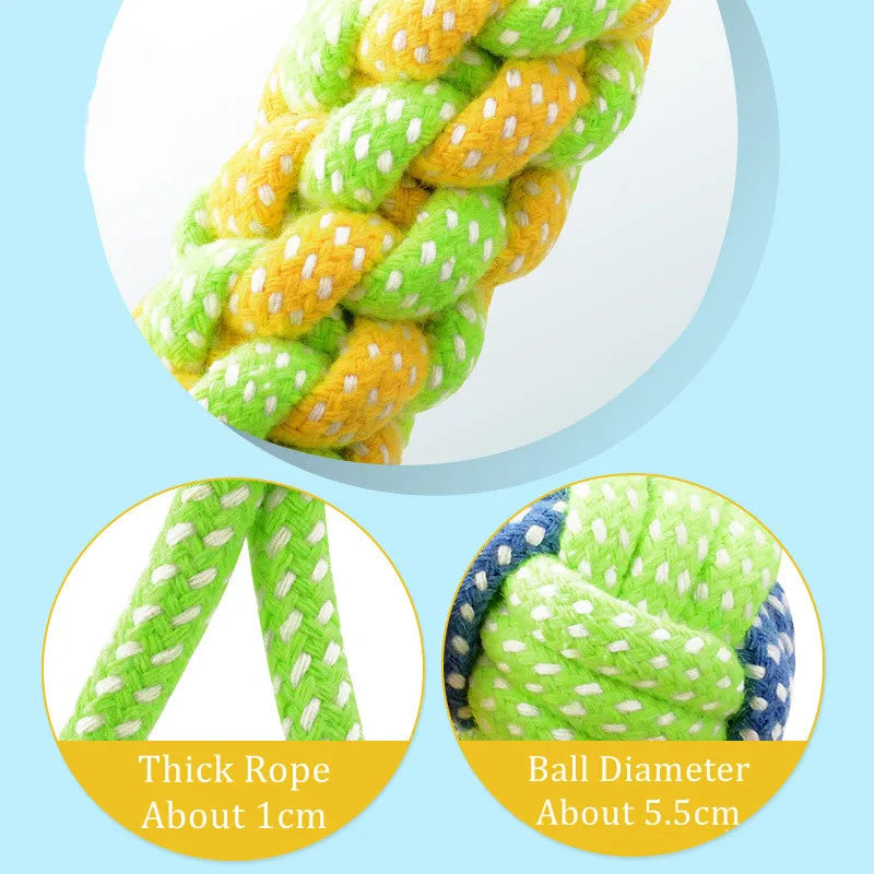 Pet Dog Toys for Large & Small Dogs Interactive Cotton Rope